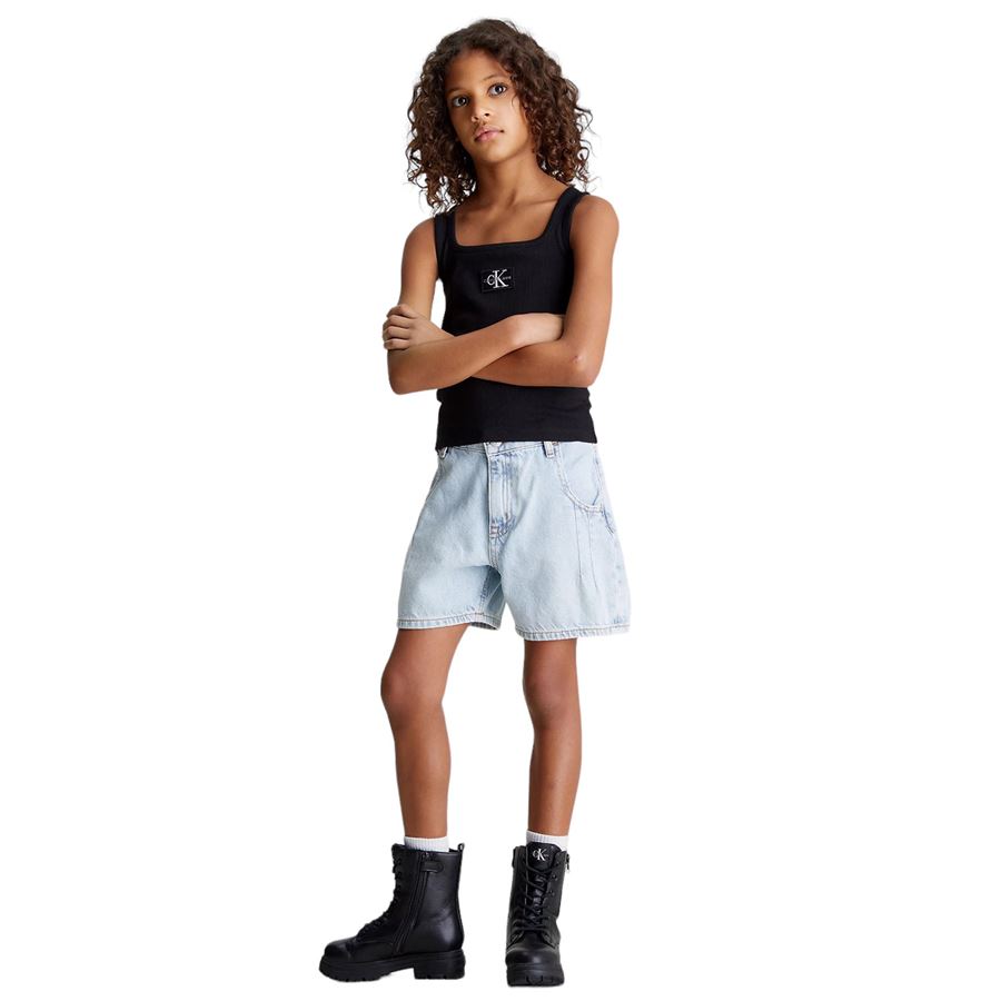 RIB BADGE SQUARE NECK TANK TOP Calvin Klein | CKIG0IG02440BEH